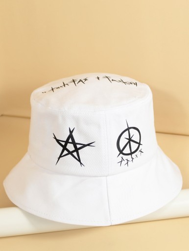 Men Star Pattern Bucket Hat