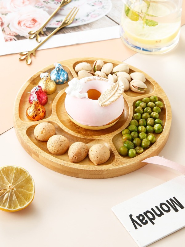 1pc Wooden Snack Tray