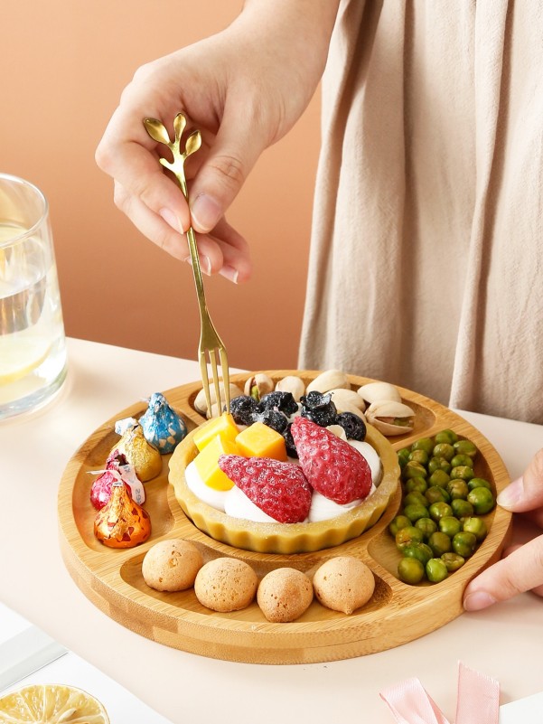 1pc Wooden Snack Tray