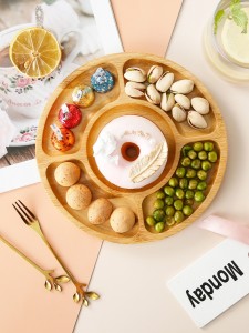 1pc Wooden Snack Tray