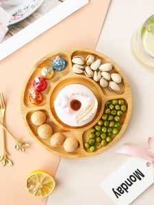 1pc Wooden Snack Tray