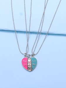 3pcs Girls Creative Pendant Necklace