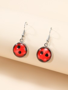 Ladybug Drop Earrings