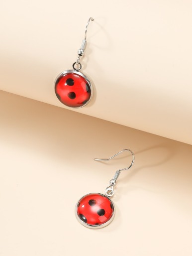 Ladybug Drop Earrings