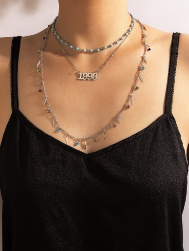 Turquoise Decor Layered Necklace