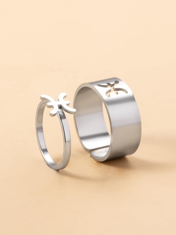 2pcs Constellation Decor Ring