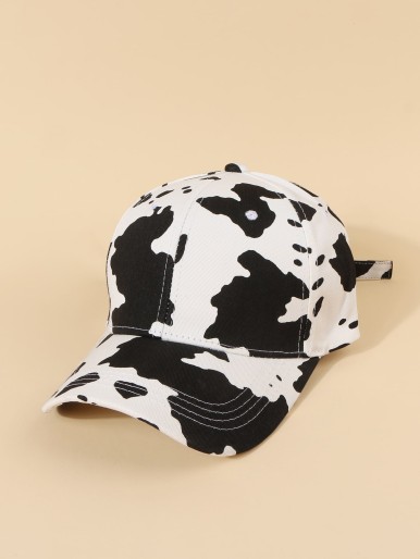 Men Cow Pattern Baseball Cap