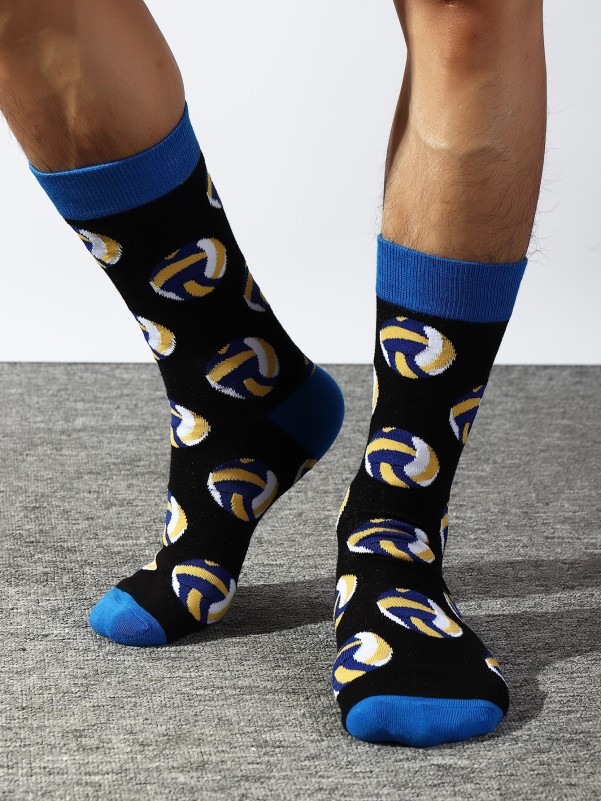 Men Volleyball Pattern Socks