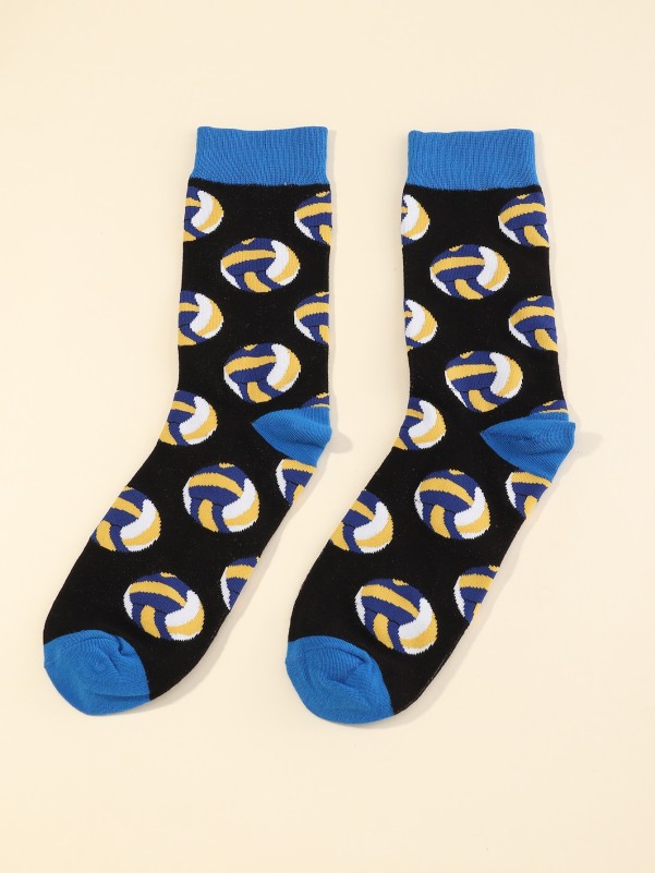 Men Volleyball Pattern Socks