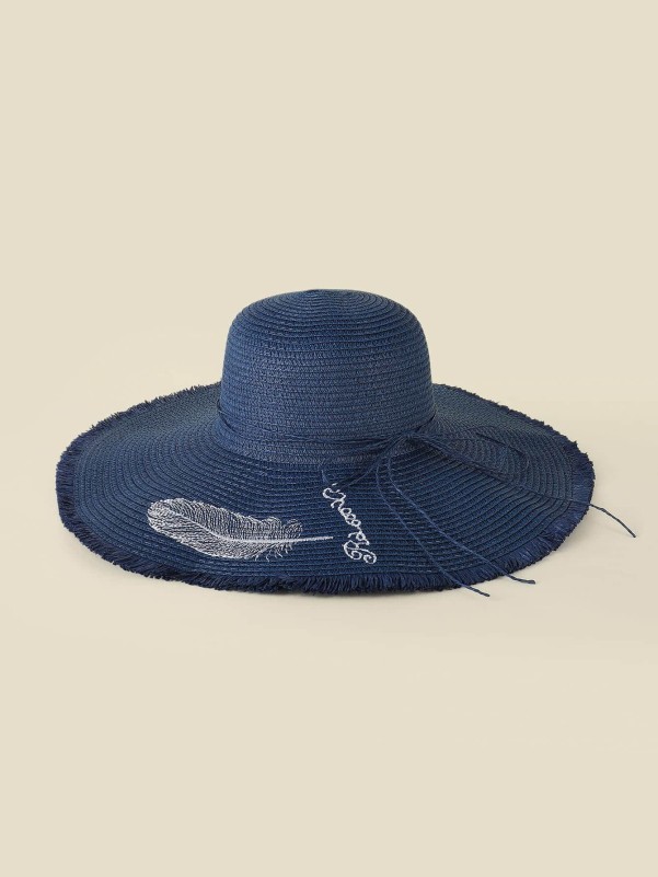 Feather Pattern Sun Hat