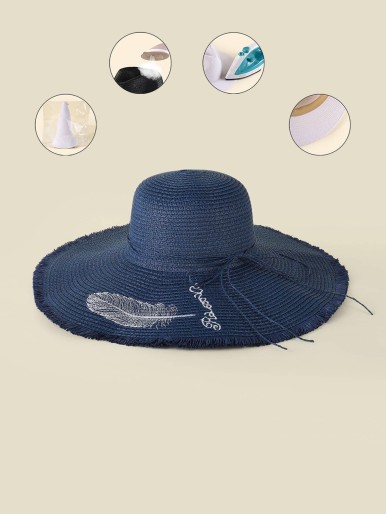 Feather Pattern Sun Hat