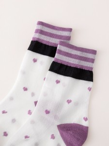 Heart Print Crew Socks