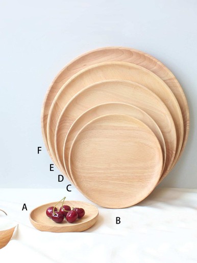 Round Wooden Plate 1pc