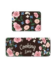 1pc Flower Print Kitchen Carpet