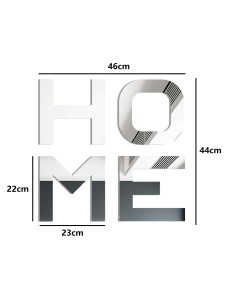 4pcs Letter Design Mirror Surface Wall Sticker