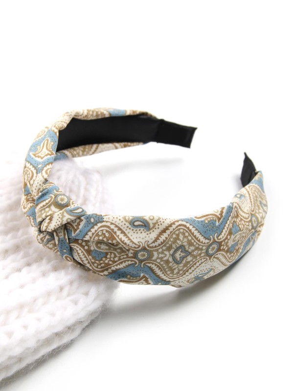 4pcs Paisley Print Knot Decor Headband