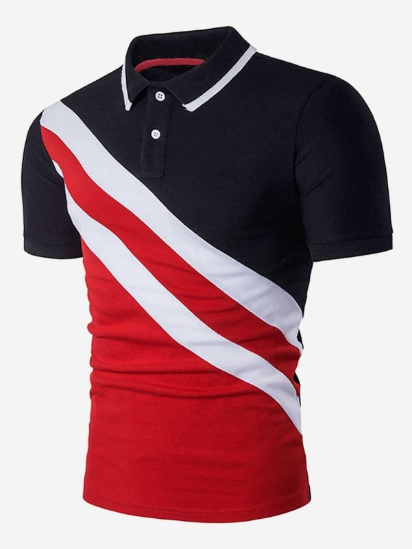 Men Cut And Sew Polo Shirt