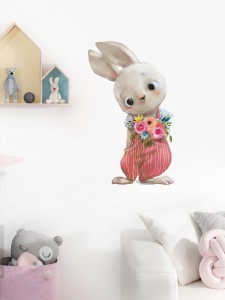 Kids Cartoon Rabbit Print Wall Sticker