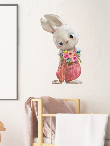 Kids Cartoon Rabbit Print Wall Sticker