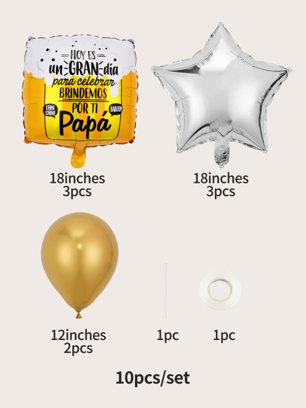 10pcs Father's Day Balloon Set