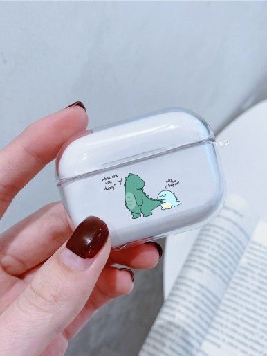 Cartoon Dinosaur Clear Case Compatible With Airpods Pro