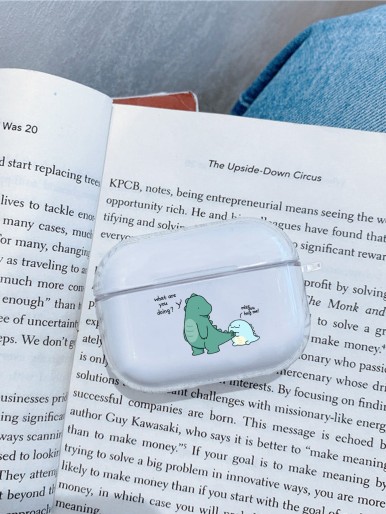 Cartoon Dinosaur Clear Case Compatible With Airpods Pro