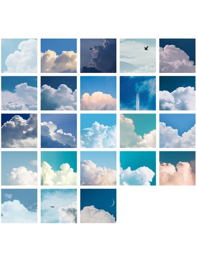 46pcs Sky Print DIY Sticker