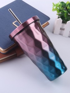 1pc Stainless Steel Gradient Color Tumbler