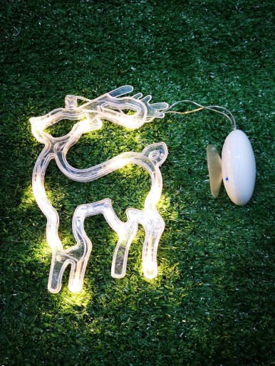 1pc Christmas Elk Shaped Suction Cup Lamp