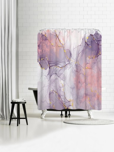Marble Pattern Shower Curtain