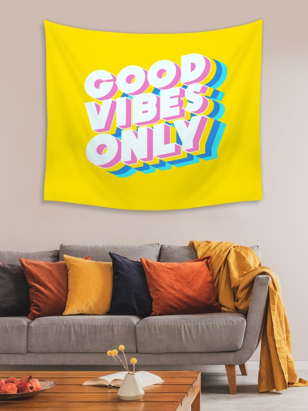 Slogan Graphic Tapestry