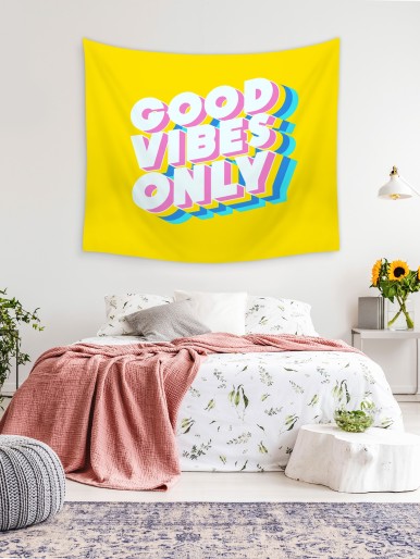 Slogan Graphic Tapestry