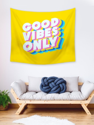 Slogan Graphic Tapestry