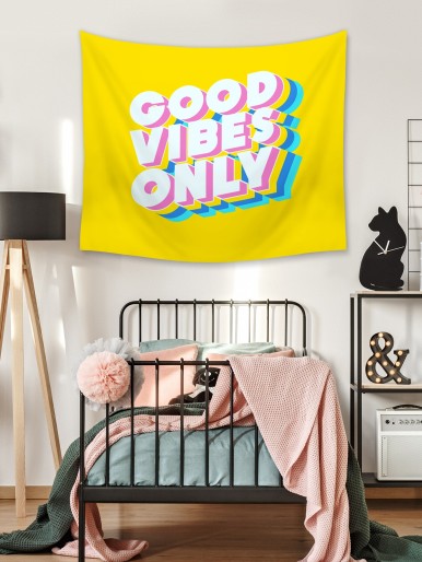 Slogan Graphic Tapestry