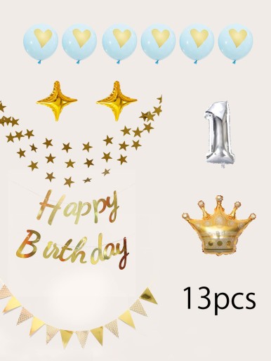 13pcs Birthday Decorative Balloon Set