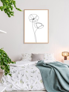 Flower Print Wall Painting Without Frame