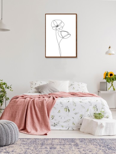 Flower Print Wall Painting Without Frame