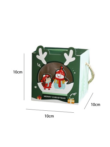 4pcs Christmas Random Pattern Dessert Box