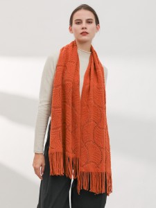 Solid Hollow Out Scarf