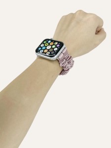 Plain Scrunchie Design Watchband Compatible With iWatch