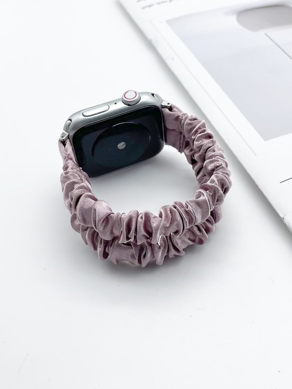 Plain Scrunchie Design Watchband Compatible With iWatch