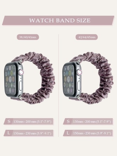 Plain Scrunchie Design Watchband Compatible With iWatch