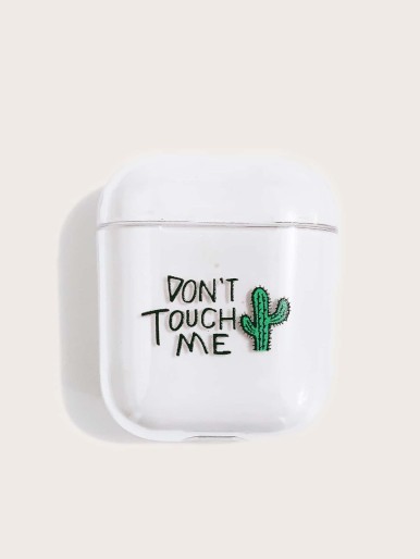 Cactus Print Clear Airpods Case