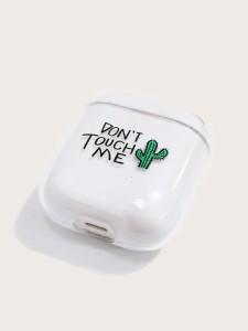 Cactus Print Clear Airpods Case