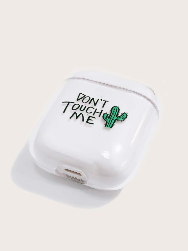 Cactus Print Clear Airpods Case