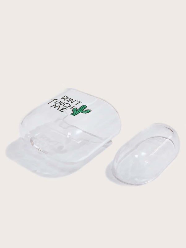 Cactus Print Clear Airpods Case