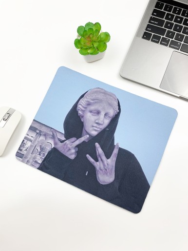 Statue Print Mouse Pad