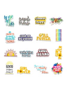 50pcs Letter Graphic Sticker