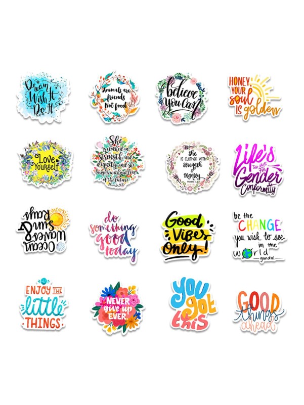 50pcs Letter Graphic Sticker