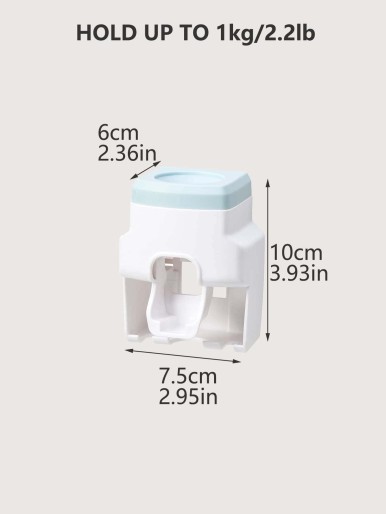1pc Multifunction Toothpaste Squeezer,Wall-mounted Automatic Toothpaste Dispenser, Toothbrush Hanger